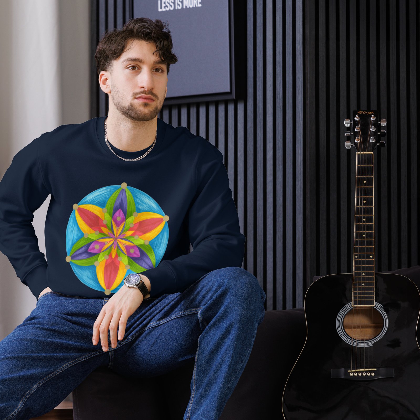 Universal Bloom - Organic Cotton sweatshirt, dark colors