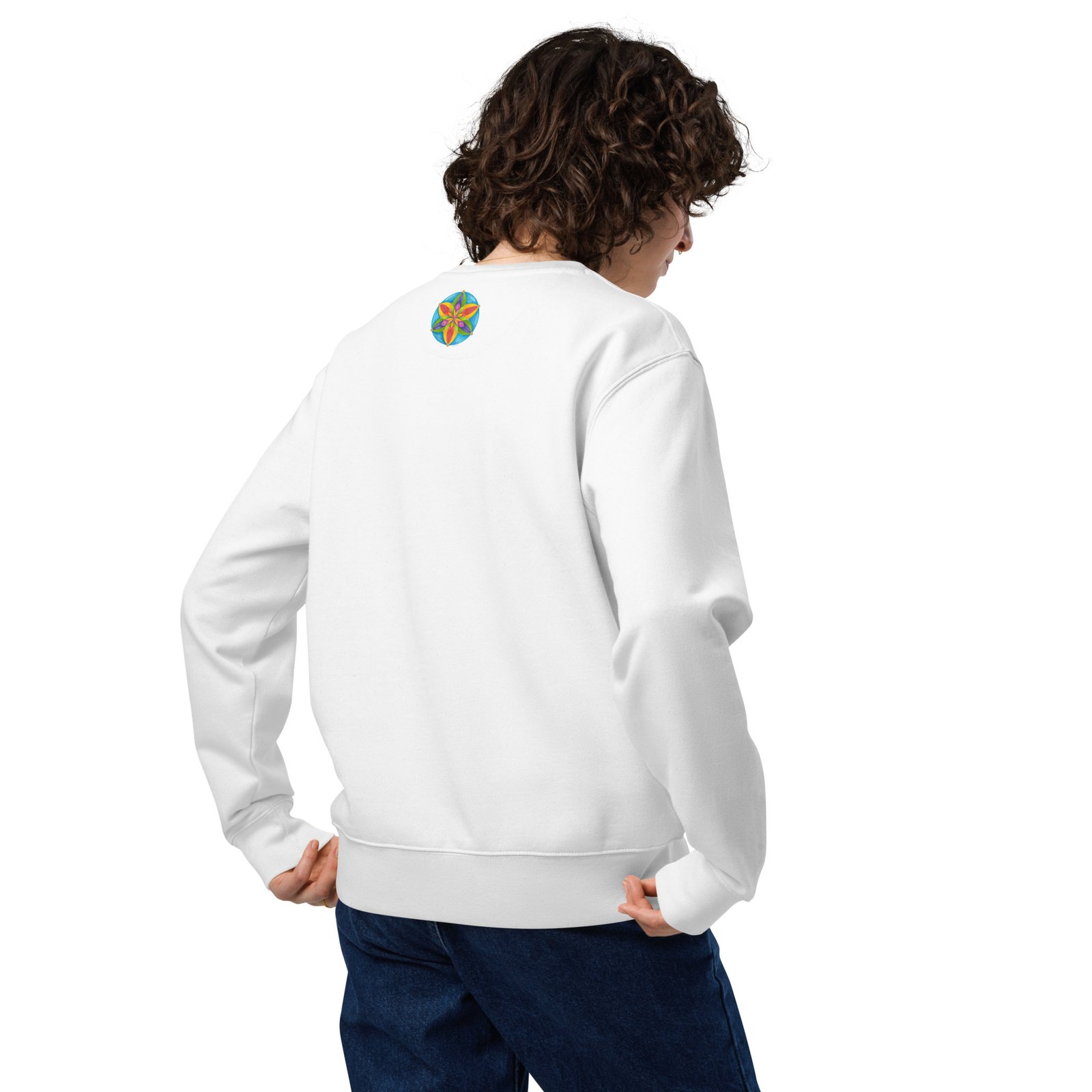 Universal Bloom - Organic Cotton sweatshirt, white