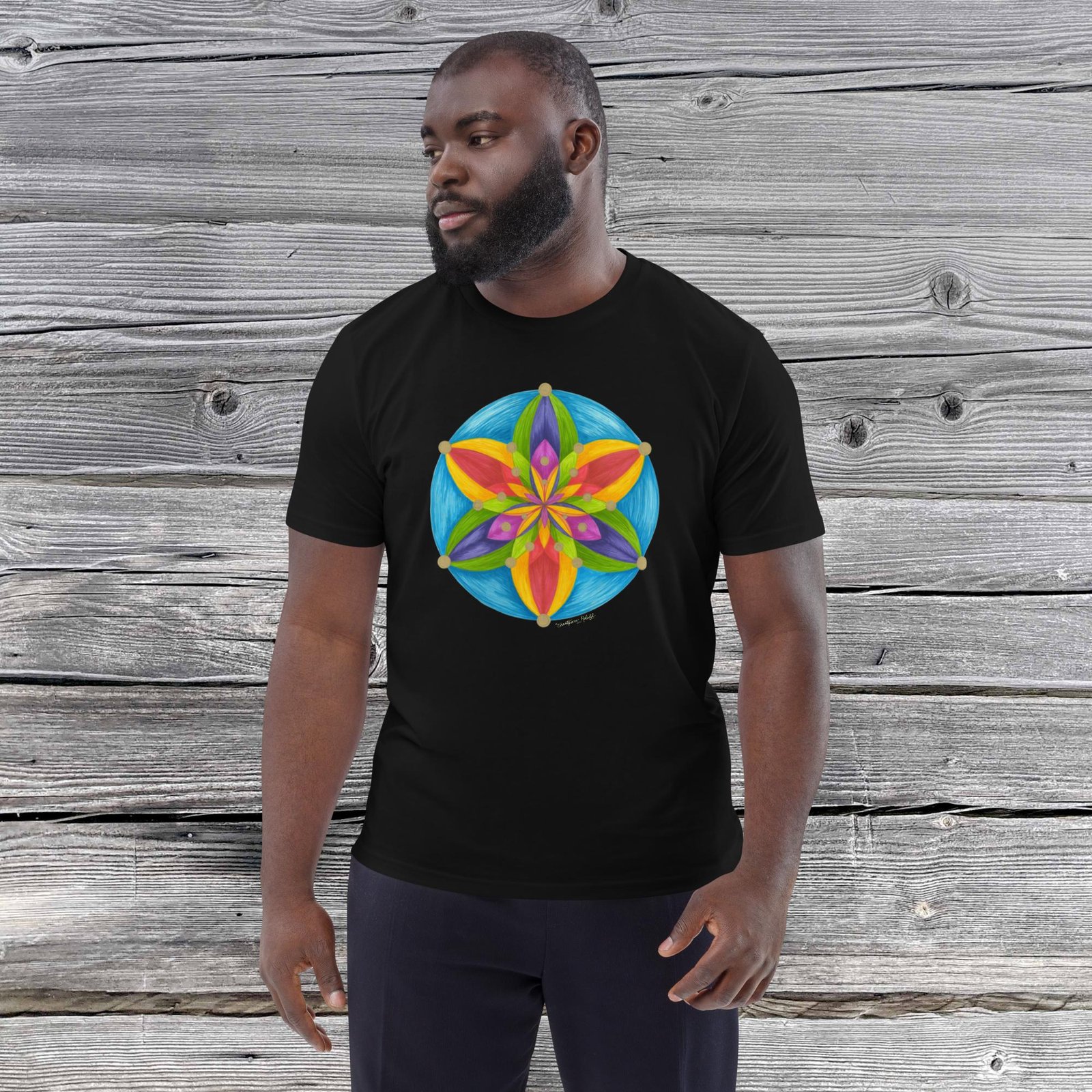 Universal Bloom -  Organic Cotton t-shirt, dark colors