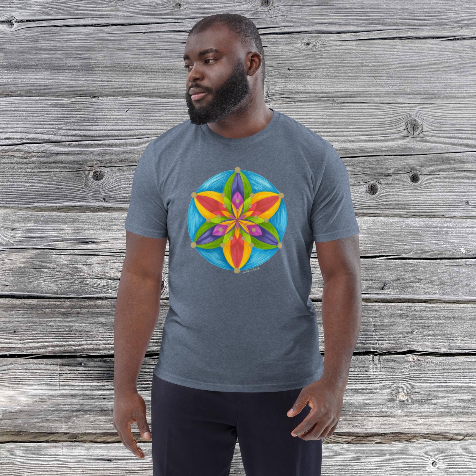 Universal Bloom -  Organic Cotton t-shirt, dark colors