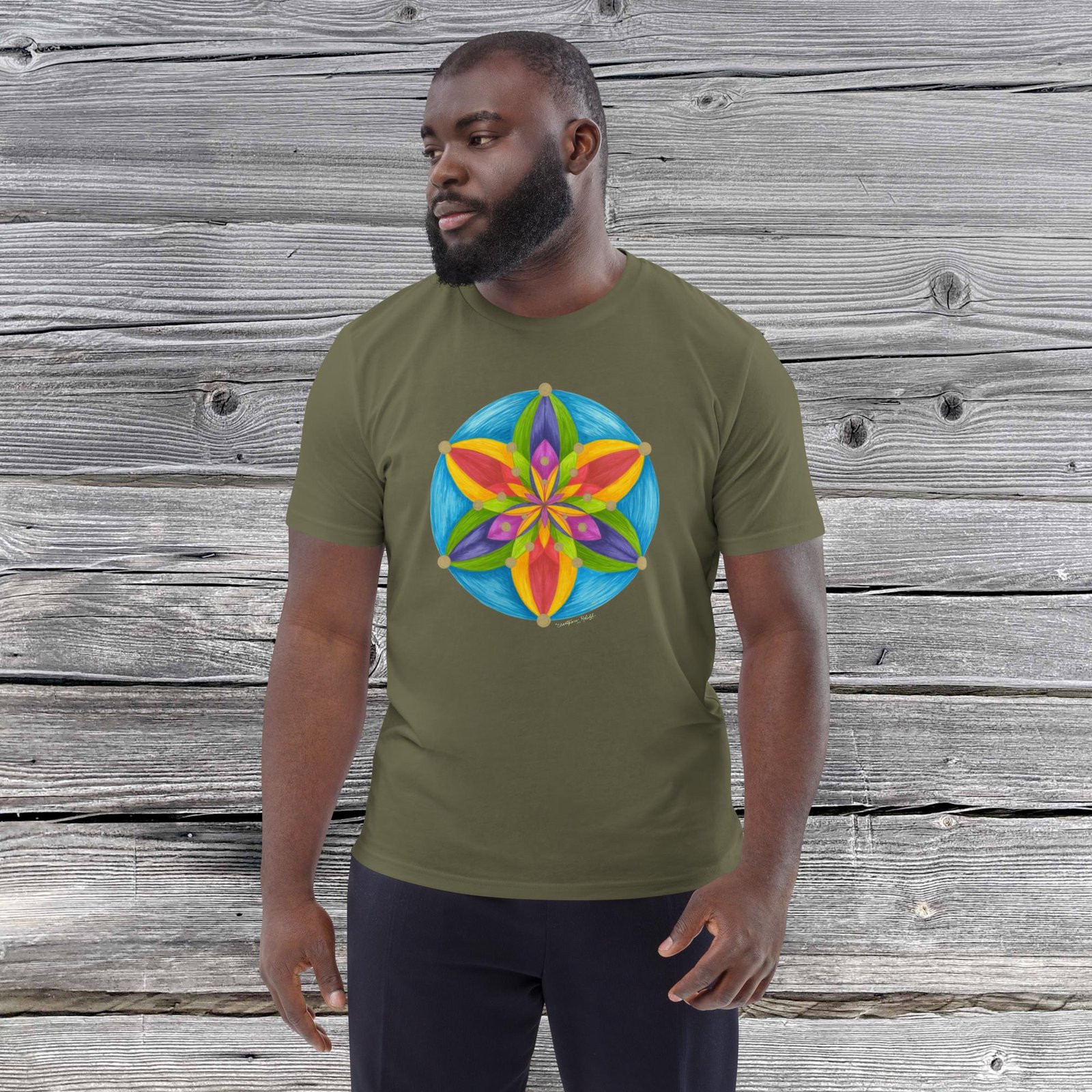 Universal Bloom -  Organic Cotton t-shirt, dark colors