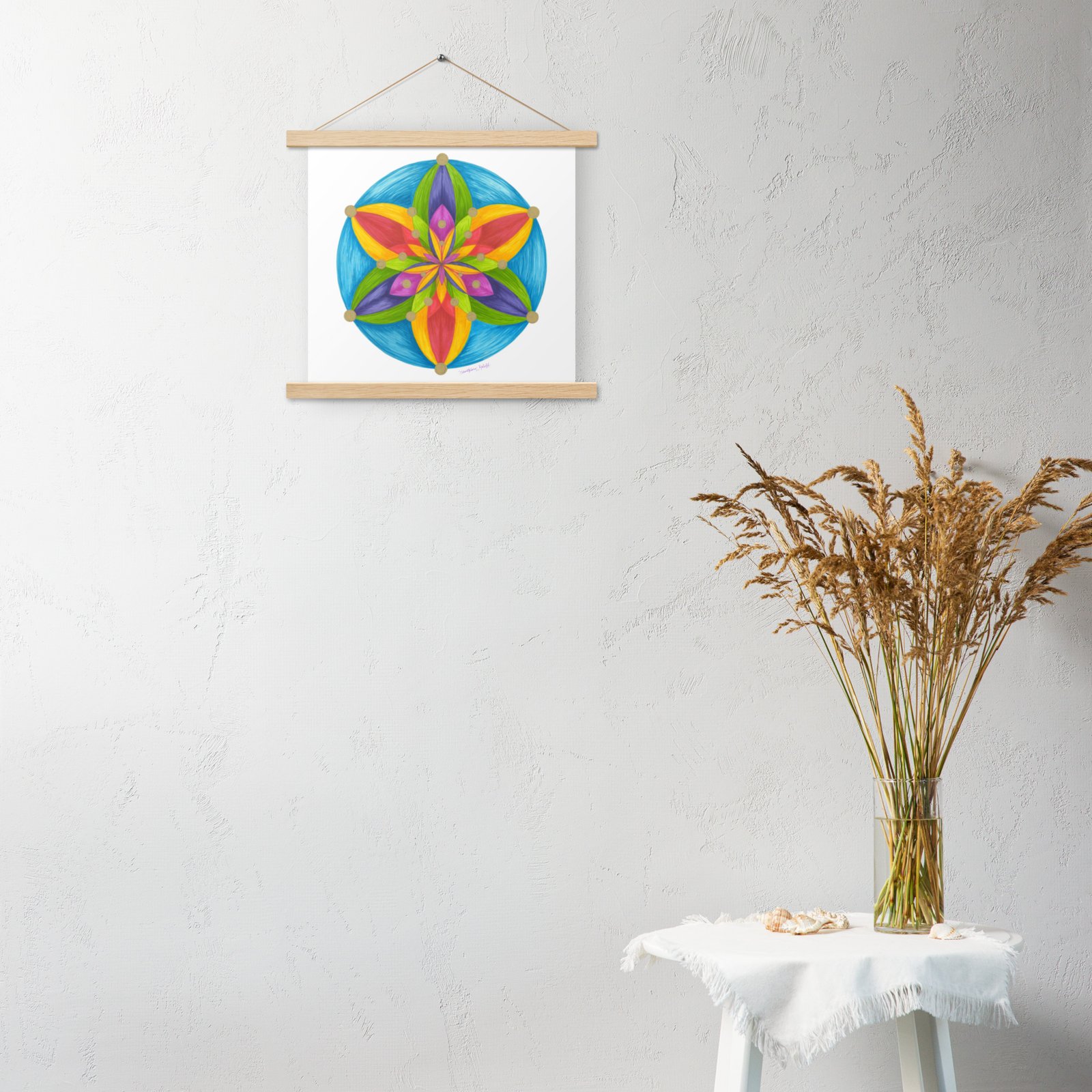Poster with hangers