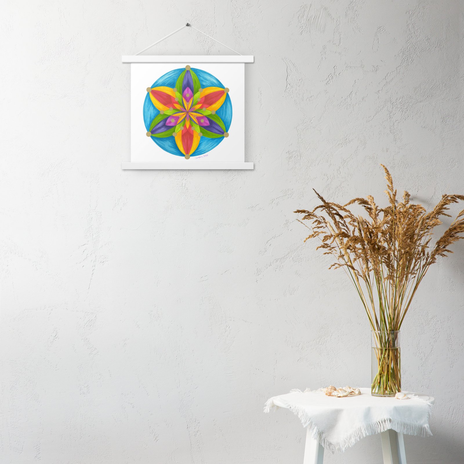 Poster with hangers