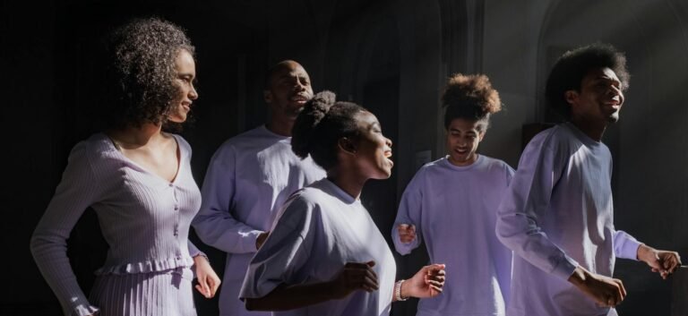 choir singing in a church