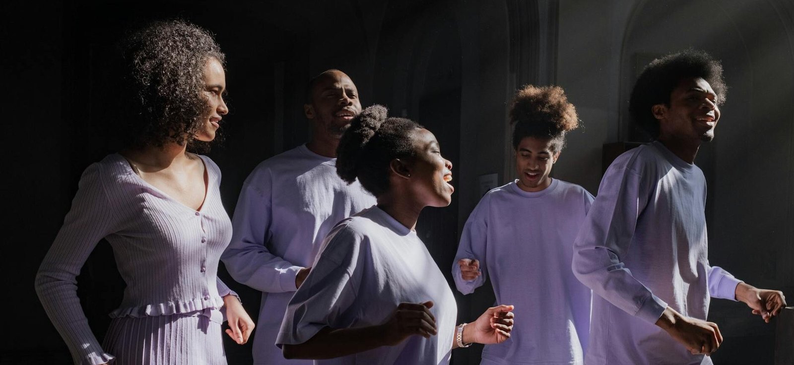 choir singing in a church