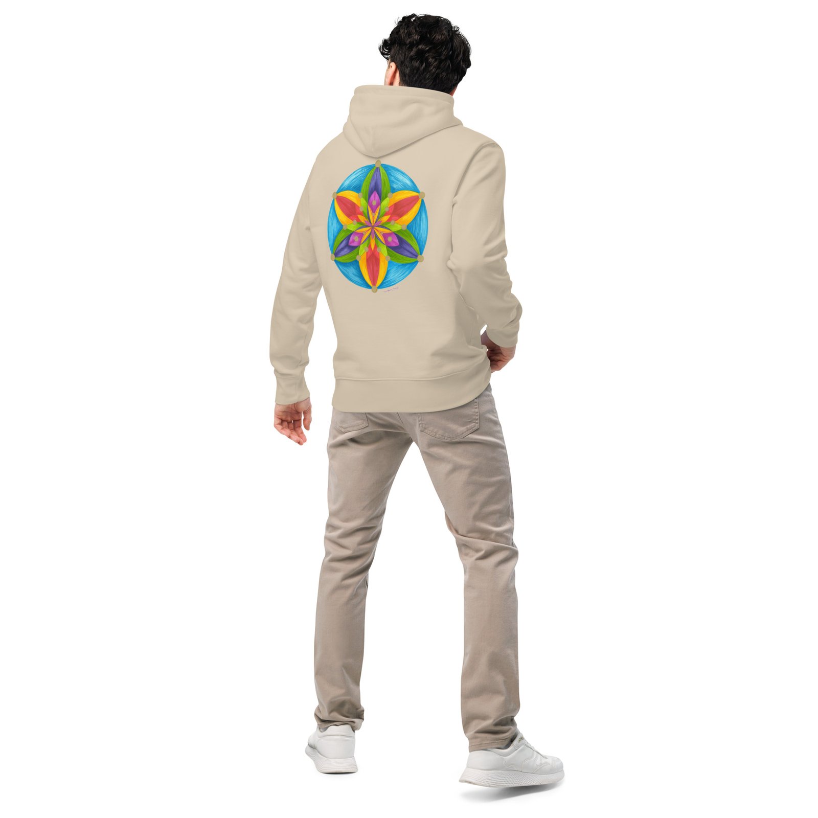 unisex-essential-eco-hoodie-desert-dust-back-698a5e312861c.jpg Universal Bloom Organic Cotton Hoodie