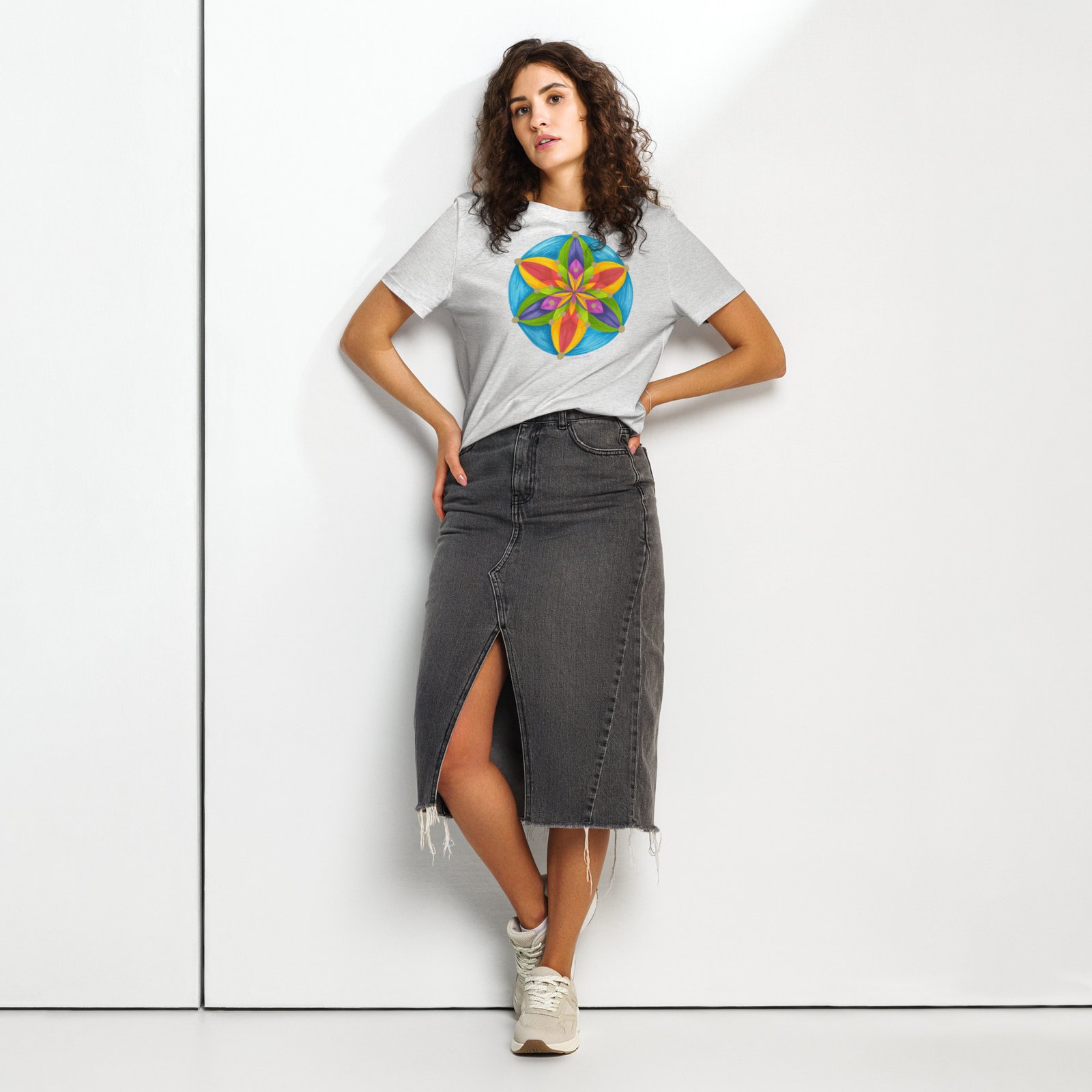 Universal Bloom - Women’s organic ribbed neck t-shirt