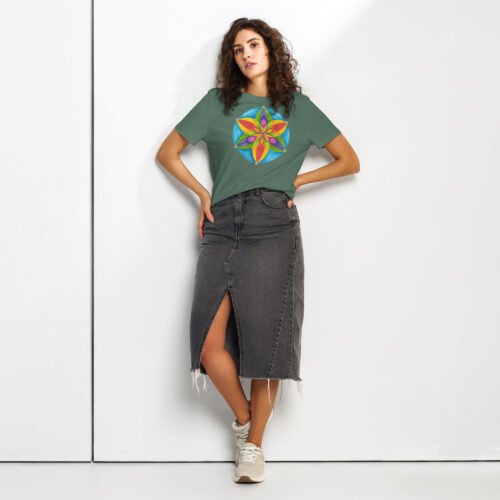 Universal Bloom - Women’s organic ribbed neck t-shirt