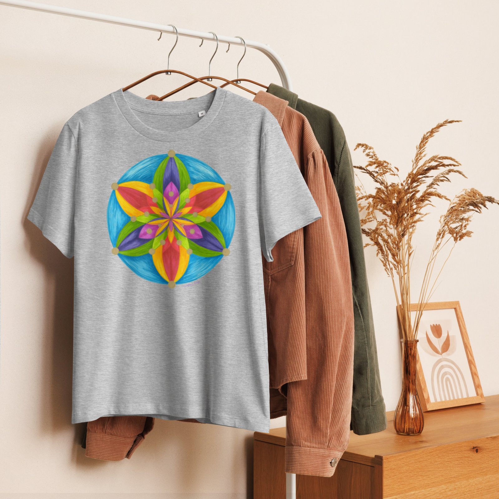 Universal Bloom - Women’s organic ribbed neck t-shirt