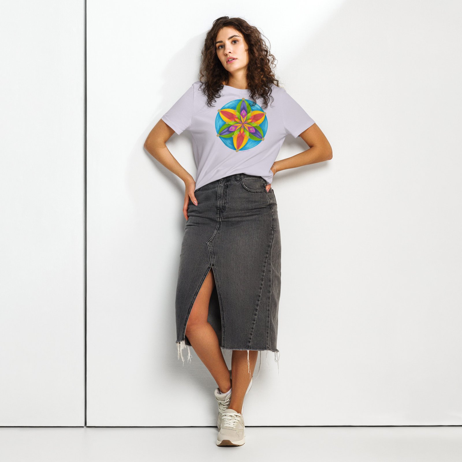 Universal Bloom - Women’s organic ribbed neck t-shirt