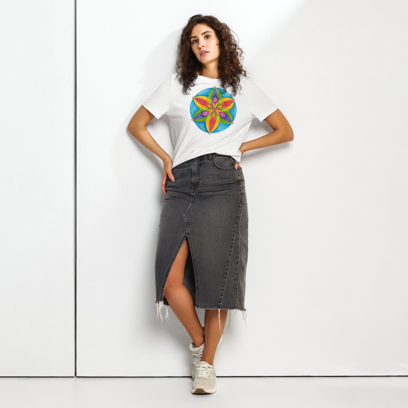 Universal Bloom - Women’s organic ribbed neck t-shirt